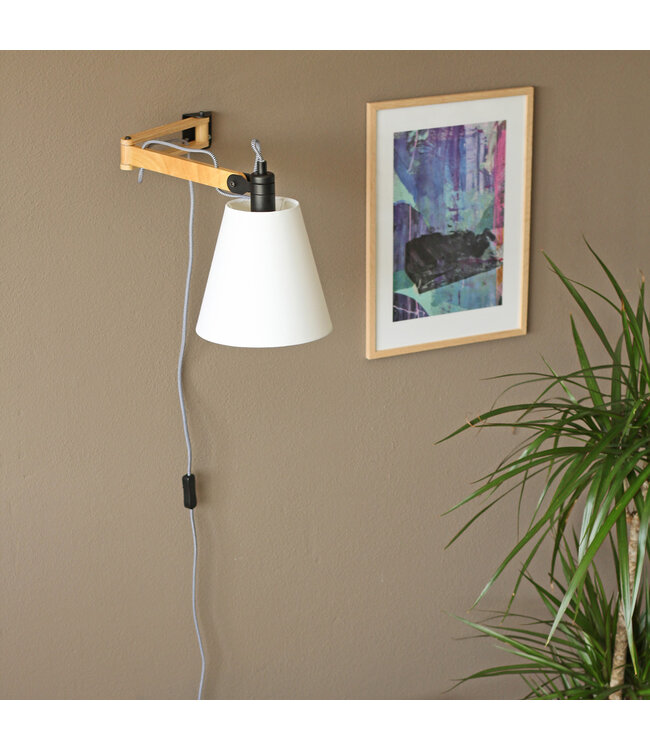 Wandlamp Dion beige uitklapbaar
