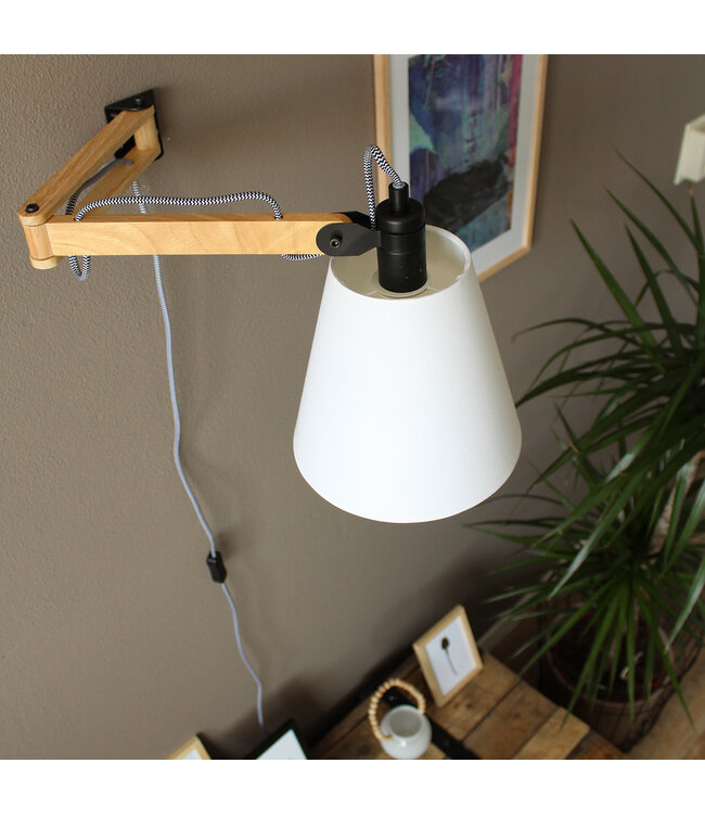 Wandlamp Dion beige uitklapbaar