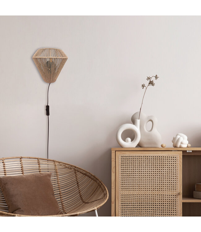 Wandlamp Ropex touw