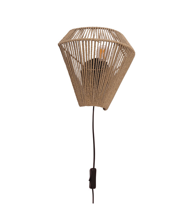 Wandlamp Ropex touw