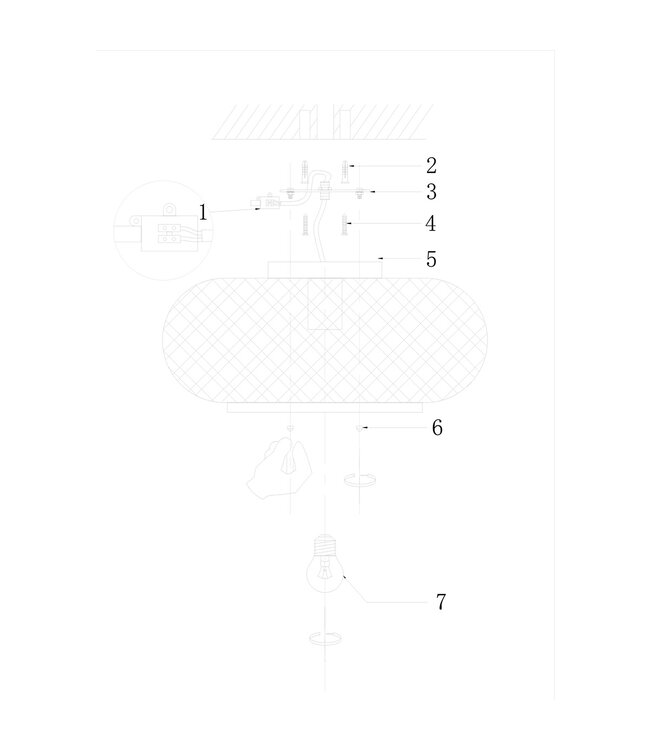 Plafondlamp Maze beige