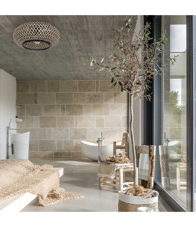 Plafondlamp Maze beige/zwart