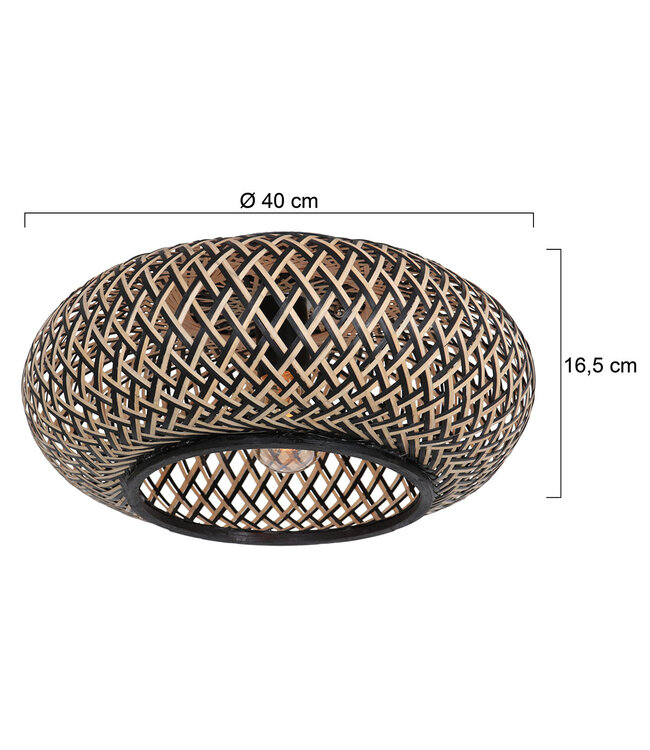 Plafondlamp Maze beige/zwart