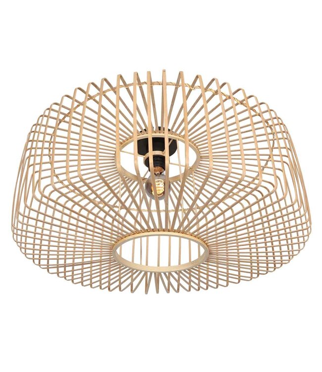 Plafondlamp Breeza Beach zwart/bamboe