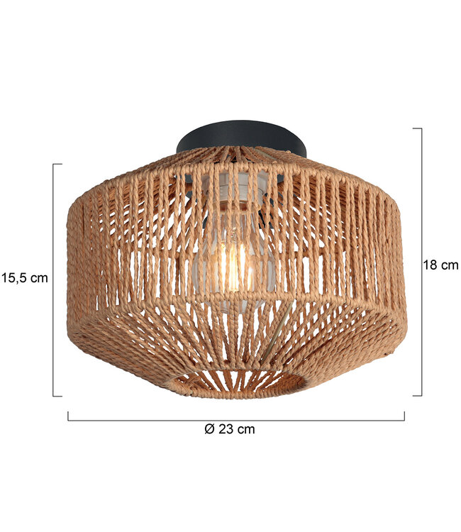 Plafondlamp Ropex touw