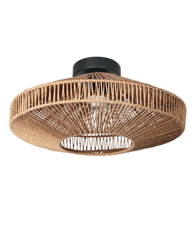 Plafondlamp Ropex touwdesign zwart