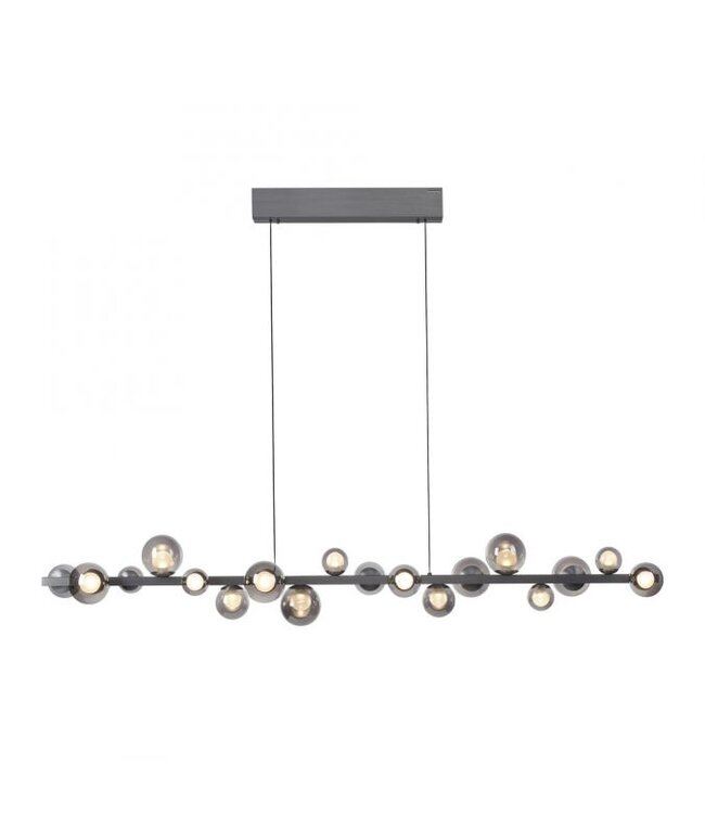 Neuhaus Pure  Hanglamp 180cm platinum grey met  bollen in hoogte verstelbaar
