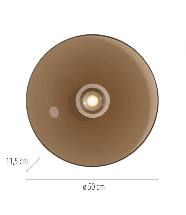 Plafondlamp Pure Moon met luxe Italiaans glas 50cm