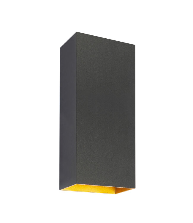 Eros Up & Down wandlamp zwart/goud