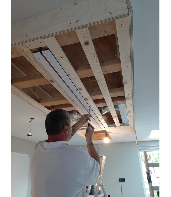 Design PVD slot track trimless inbouw 180cm dimbare leds met 2 spots