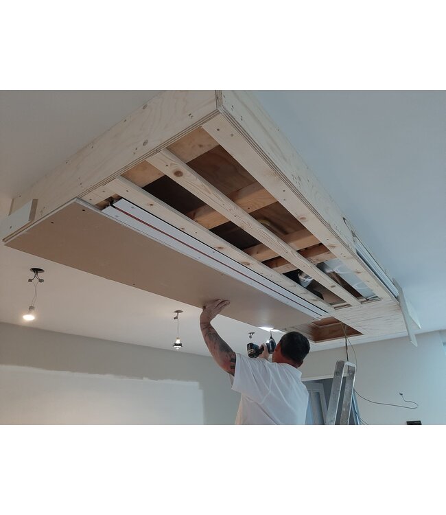 Design PVD slot track trimless inbouw 180cm dimbare leds met 2 spots