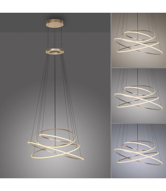 Vide lamp led Taupe 4 ringen hoogte 150cm -600cm