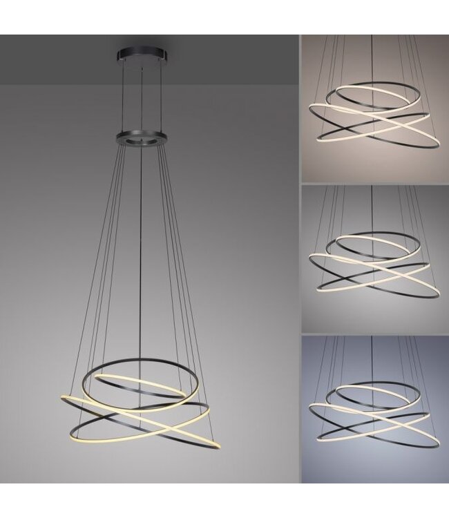 Vide lamp led mystic grey 4 ringen hoogte 150cm -600cm - Copy