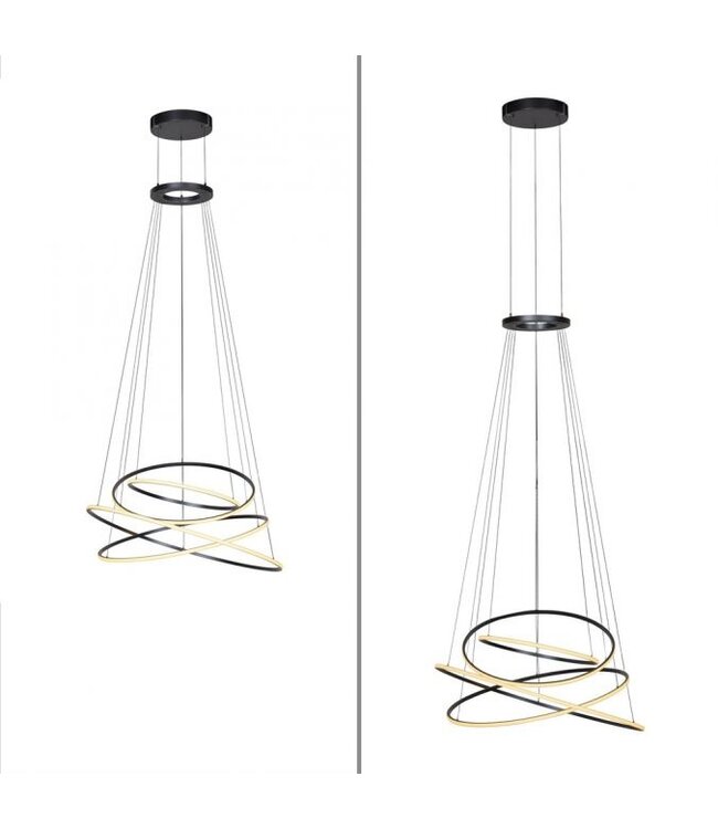 Vide lamp led mystic grey 4 ringen hoogte 150cm -600cm - Copy