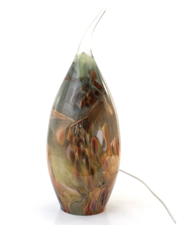 Lamp italiaansglas H45cm linea punt multicolor blauw