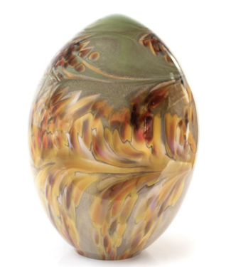 Loranto Italiaanse glazen lamp flores groen terra