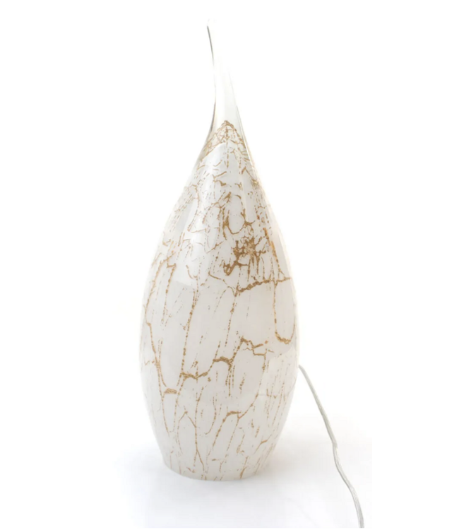 Lamp italiaansglas H45cm gold line  tinten.