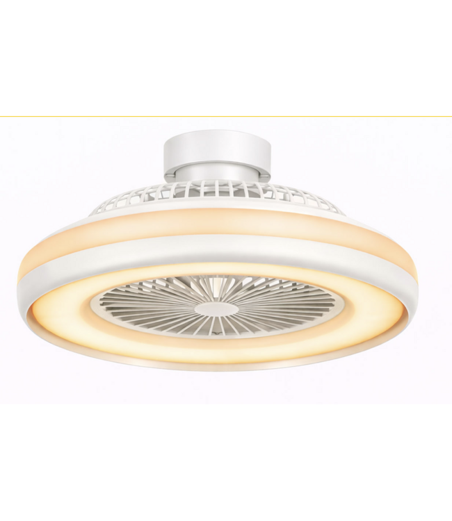 Plafond ventilator wit  ø60cm rgb led met afstand bediening