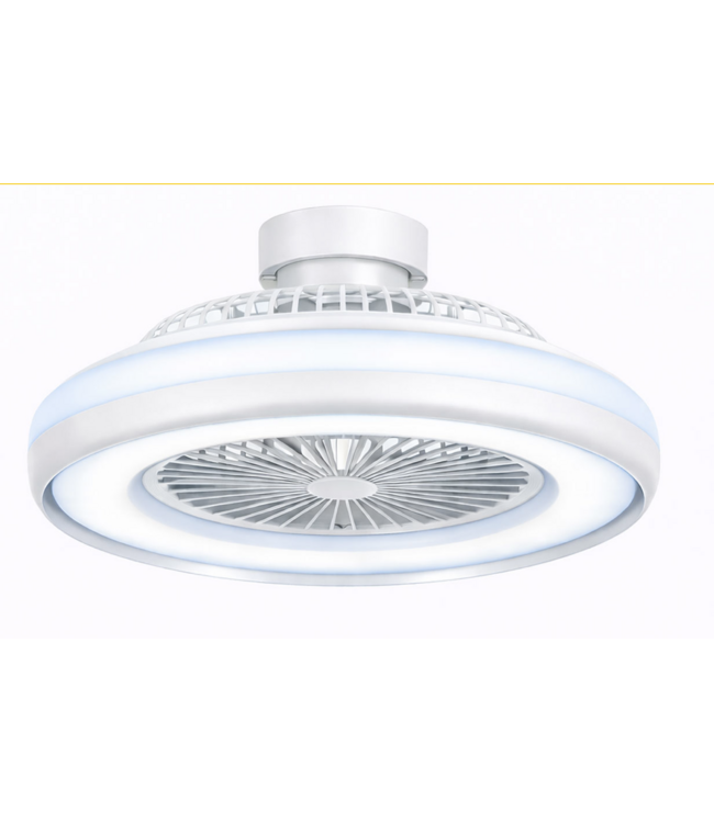 Plafond ventilator wit  ø60cm rgb led met afstand bediening