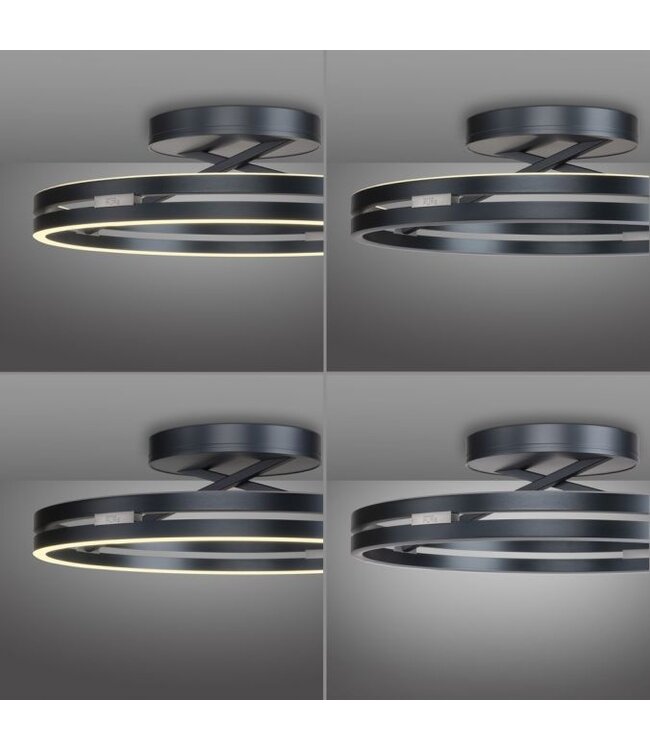 Plafondlamp pure loop mystic grey 60cm  met afstand bediening