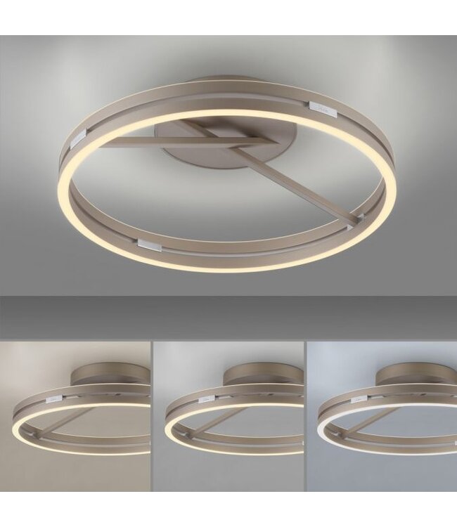 Plafondlamp pure loop taupe  60cm  met afstand bediening