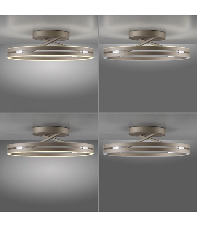 Plafondlamp pure loop taupe  60cm  met afstand bediening