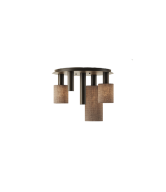 Ztahl Portefino  plafondlamp Platinum  inclusief 3x kapje  2x spot ø50cm 5x lichtbronnen