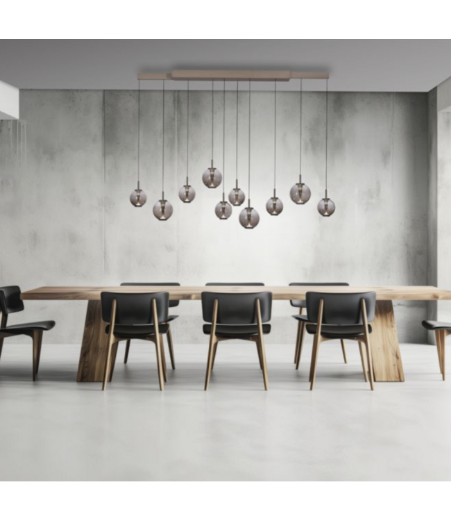 Hanglamp E-Slide in hoogte verstelbaar en uitschuifbaar taupe