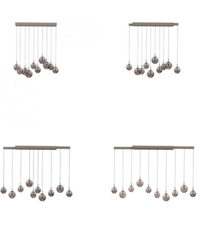 Hanglamp E-Slide in hoogte verstelbaar en uitschuifbaar taupe
