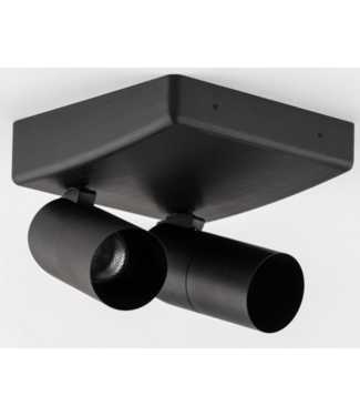Pvd Design minimalistische  duo opbouw spot PVD ano black