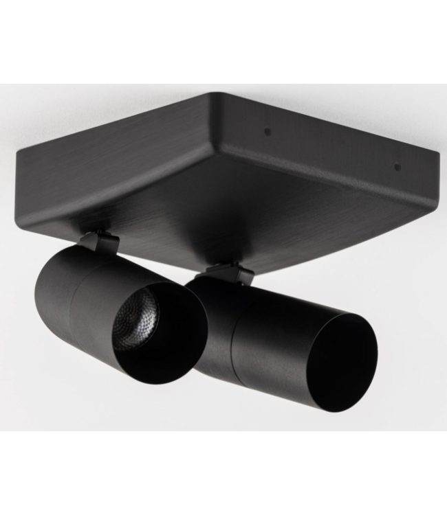 Design minimalistische  duo opbouw spot PVD ano black