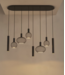 Ztahl Ovale hanglamp Platinum 140cm met spots en sierlampen