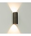 Artdelight Wandlamp Brons geborsteld Brody rond 2x 6w ingebouwd led ip65