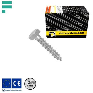 Domax  Houtdraadbout grijs verzinkt 10 x 50 mm (33 stuks)