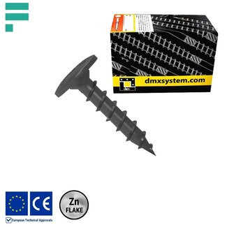 Domax  Tuinschroef zwart gecoat 8 x 50 mm (50 stuks)