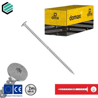 Domax  Isolatieschroef 8 x 180 mm grijs verzinkt Torx 40 (50 stuks)