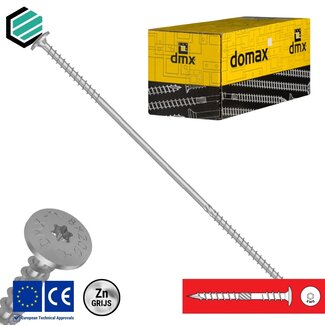 Domax  Isolatieschroef 8 x 360 mm grijs verzinkt Torx 40 (50 stuks)