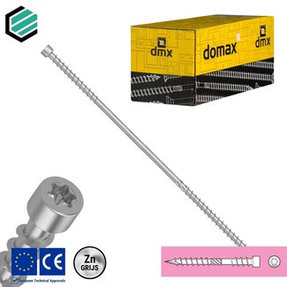 Domax  Isolatieschroef 8 x 330 mm grijs verzinkt Torx 40 (50 stuks)