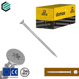 Domax  Afstandschroef 6 x 70 mm grijs verzinkt Torx 30 (200 stuks)
