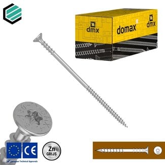 Domax  Afstandschroef 6 x 100 mm grijs verzinkt Torx 30 (100 stuks)