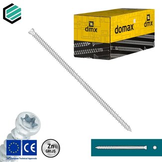 Domax  Kozijnschroef 7,5 x 212 mm grijs verzinkt Torx 30 (100 stuks)
