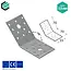 Domax  Hoekijzer 70x70x55 mm (2,5 mm) 135° verzinkt (20 stuks)
