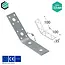 Domax  Hoekijzer 100x100x35 mm (2,5 mm) 135° verzinkt (20 stuks)