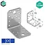 Domax  Hoekijzer 70x70x55 mm (2,5 mm) verzinkt (20 stuks)
