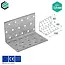 Domax  Hoekijzer 60x60x100 mm (2,0 mm) verzinkt (20 stuks)