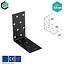 Domax  Hoekijzer 80x80x40 mm (2,0 mm) verzinkt Zwart (20 stuks)