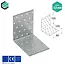 Domax  Hoekijzer 100x100x80 mm (2,0 mm) verzinkt (20 stuks)