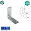 Domax  Hoekijzer 60x60x25 mm (2,0 mm) verzinkt (20 stuks)