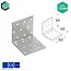 Domax  Hoekijzer 60x60x60 mm (1,5 mm) verzinkt (20 stuks)