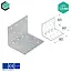Domax  Hoekijzer 60x60x80 mm (1,5 mm) verzinkt (20 stuks)